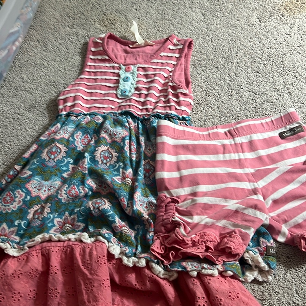 Matilda jane dress with matching shorts size 6 dress size 8 ruffle shorts